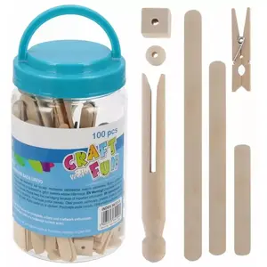 Wooden Decorative Sticks set Craft with Fun CF833 — mixed sizes in tube (pack 12/24)