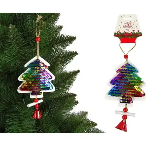 Ornament LEAN Sport model 12613 – Christmas tree decoration with sequins and bell