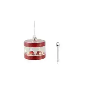 Ёлочная игрушка Frendo Sirius Home Elly красная прозрачная, 70×70×55 мм, AAA, 1 шт