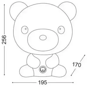 Table lamp TK_LIGHTING ACA Lighting children's night lamp with bear 15W model 45105