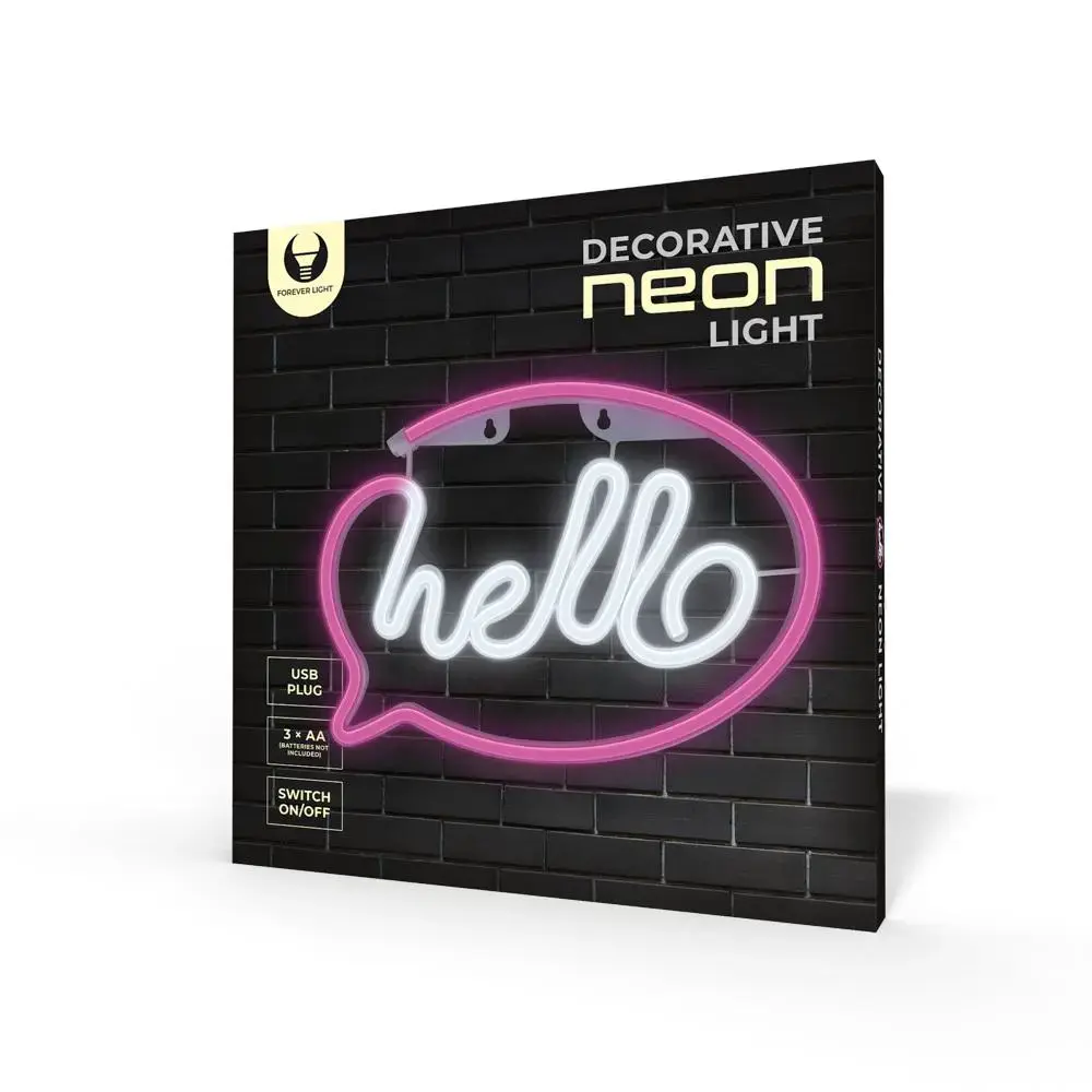 TelForceOne Forever Light Neon LED HELLO light figure Photo 2