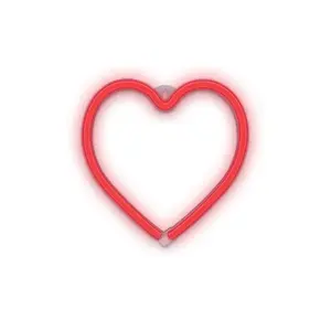 Light decoration figure TelForceOne Forever Light Neon LED HEART red Bat FLNEO7 — LED, PVC, 210×200×20 mm, USB/AA