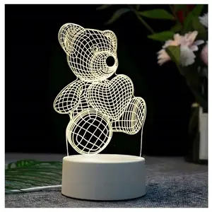 Night lamp Extralink HOME 3D heart optical illusion bedside lamp USB