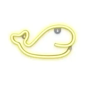Light decoration figure TelForceOne Forever Light Neon LED WHALE warm white, PVC, LED, 290×150×23 mm, USB/AA battery