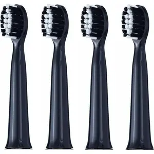 Replacement brush heads VITAMMY Harmony for sonic toothbrush — black, pack of 4