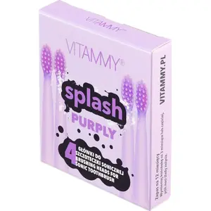 Replacement brush heads VITAMMY for Splash Purply sonic toothbrush — 4 pcs