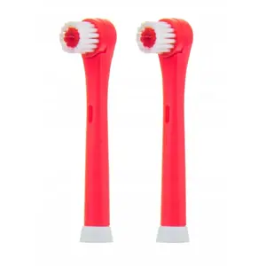 Replacement brush heads for electric toothbrush Spinmaster Marshall set of 2, red