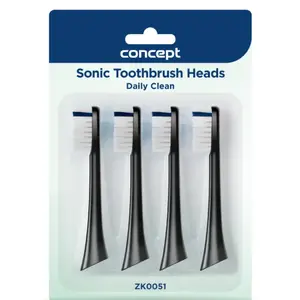 Toothbrush heads Concept Solution ZK0051 — 4 replacement heads, black, compatible with ZK500x
