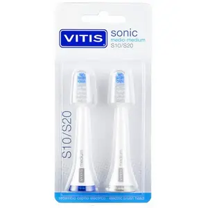Rezerves uzgaļi zobu elektriskajai suka Vitis Sonic S10/S20, 2 gab., priekš soniskajām ierīcēm