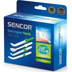Replacement Brush Heads SENCOR SOX 008 — 4 pcs for Oral Irrigator