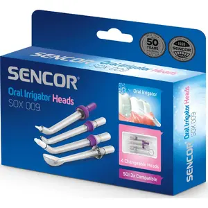 Replacement nozzle heads SENCOR SOX 009 for oral irrigator, 4 pieces