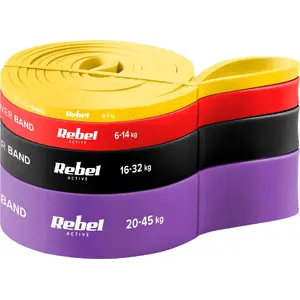 Pretestības gumiju komplekts Rebel Active Power Band PLs-2, 4–45 kg, 4 lateksa gumijas