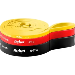 Набор резиновых жгутов Rebel Active Power Band PLs-1, латекс, 4–32 кг, 3 жгута
