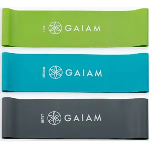 Набор резиновых эспандеров Gaiam 63578 — тренировочные резинки для силы, подвижности и реабилитации