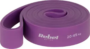Резиновая фитнес-лента Rebel Active Power Band PL-4, латекс, фиолетовая, 20–45 кг