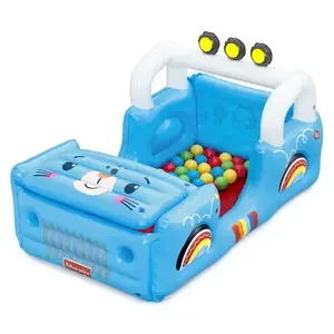 Надувной сухой бассейн Bestway Fisher-Price Smilin' Safari, прямоугольный PVC, в комплекте 25 шариков