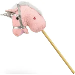 Детская игрушка-лошадка milly mally Hobby Koń na Kiju Light Pink модель 6084, кордовая лошадка на палочке
