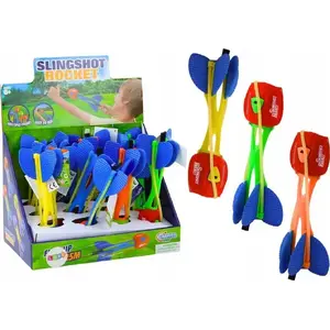 Пенная ракета с рогаткой LEANToys — модель 19059, цветная, дальность до 25 м