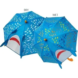 Umbrella ProNice 3D color-changing shark — compact folding umbrella with 3D print