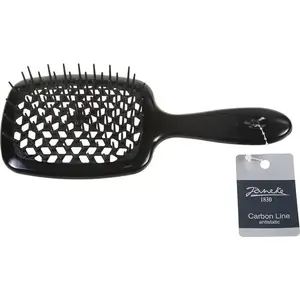 Расческа для распутывания волос Carbon Superbrush, чёрная — Janeke Linia (карбоновые волокна)