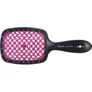 Hair detangling brush No name JANEKE_Superbrush — black and fuchsia color