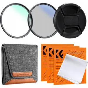 K&F 4-in-1 Filter Kit for 77mm — UV Nano-K + CPL Polarizer + Lens Cap + Case