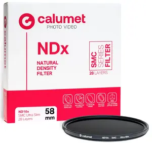 Neutral density camera filter Calumet CALSAN1658 — 58 mm, single-piece, black/transparent