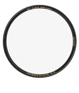 Clear camera filter B+W 007 Clear 62 mm, Multi Resistant Coating (MRC) Nano, black