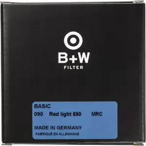 Filter B+W 090 Red Light 590 MRC, screw-in lens filter, 49 mm