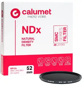 Neutral density camera filter, Calumet CALSAN1652, 52 mm, single-piece, black/translucent