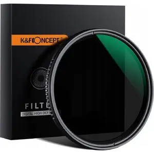 Нейтральный фильтр переменный K&F 67 мм (FADER ND8–ND2000) — регулируемый серый ND