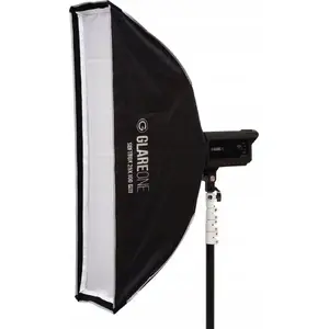 Softbox GlareOne 25x100 PRO studijas gaismas difuzors ar režģi — taisnstūrveida 25×100 cm