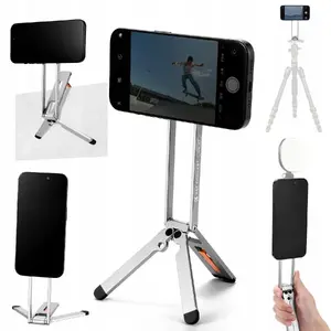 Statīvs turētājs 3‑in‑1 Vlog Video Foto Magnētisks MagSafe priekš iPhone K&F SB11164 Sudraba