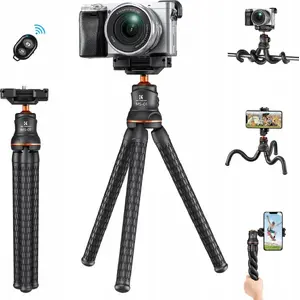 Statīvs K&F MS-01 / KF09.129 lokans Gorillapod tipa statīvs ar 3D galviņu un telefona/kameras turētāju