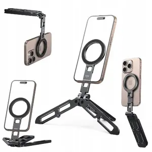 Stativa VRIG metāla 3‑1 telefona turētājs ar 360° rotāciju un MagSafe magnētu (MG-21)