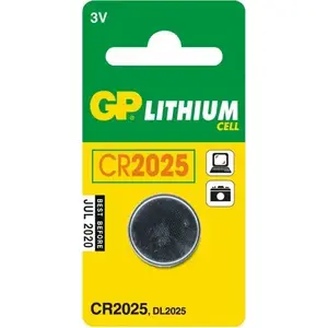 GP CR2025 монетbaterija 165mAh 1 gab., 3V litija pogveida