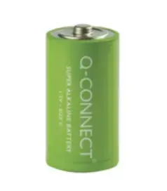 Battery Q-Connect C size, single-use alkaline, 2-pack