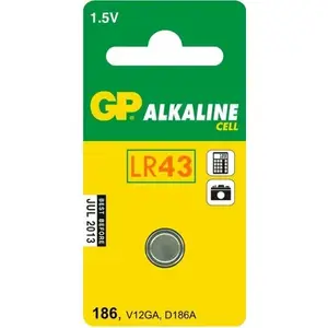 Poga akumulators GP LR43 / AG12, 70 mAh, 1 gab.