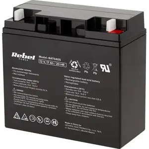 Гелевая аккумуляторная батарея No name Rebel 12V 17Ah – герметичный свинцово‑кислотный аккумулятор 12 В 17 А·ч