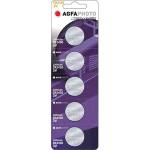 Coin cell battery AGFA CR2430, lithium 3V, pack of 5