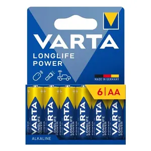 Varta Longlife Power vienreizlietojama AA sārmainā baterija — AA izmērs, sārmainā ķīmija