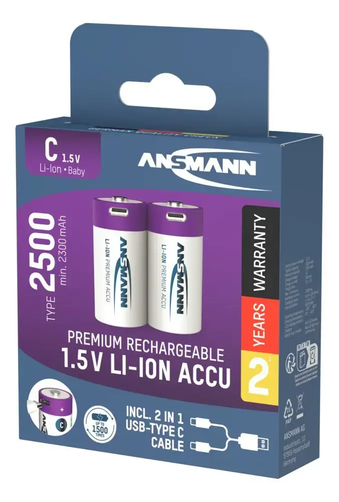 Uzlādējams C Li‑Ion akumulators ANSMANN 1313-0004 Photo 7