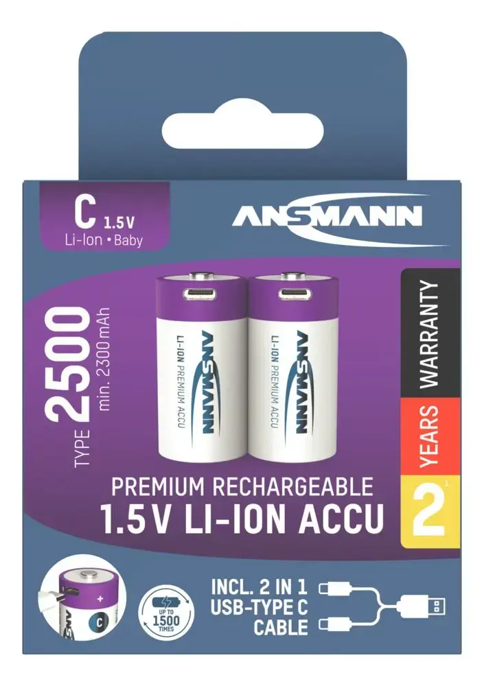 Uzlādējams C Li‑Ion akumulators ANSMANN 1313-0004 Photo 8