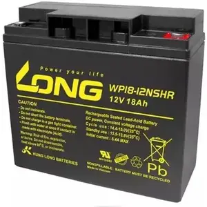 Aizvērts AGM akumulators Long 12V 18Ah WP18-12NSHR rezerves barošanai un UPS