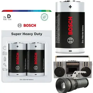 Battery ARCAS 2 pcs D Super Heavy Duty (R20) — disposable zinc-carbon D cells
