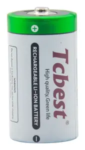 Uzlādējama litija baterija D izmēra Tcbest TCB-C-D2100 — D elements, litijs, uzlādējama