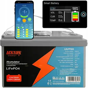 QOLTEC LiFePO4 Battery with BMS, LCD and Bluetooth 12.8V 70Ah (model LXLFP70)
