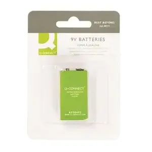 Battery Q-Connect 9V single-use alkaline prismatic