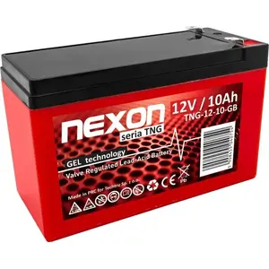 Gelejais akumulators Nexon 12V 10Ah – hermētisks bezapkopes svina-skābes
