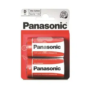 Baterija Panasonic D (R20), 2 gab., sārmainā, R20R